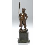 Bronze-Plastik, "Holländer mit Paddel", Seifert, Victor Heinrich (Prof.), Wien 1870 - 1953,