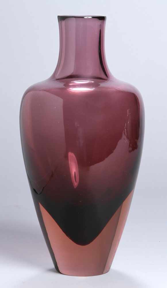 Glas-Ziervase, "Sommerso", Murano, Seguso Vetri d'Arte, 50er Jahre, Entw.: Flavio Poli, massiver