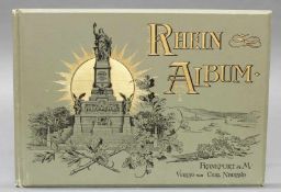 Foltz, Friedrich: Rhein-Album, um 1870, Frankfurt am Main, mit Stahlstichen vom Rhein, sehr guter