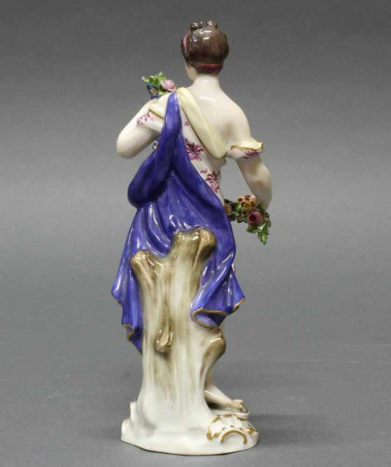 Porzellanfigur, "Personifikation des Frühlings", Meissen, Schwertermarke, 1850-1924, 1. Wahl, - Image 2 of 2