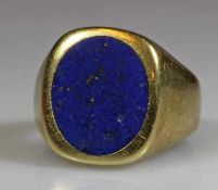 Ring, GG 585, Lapislazuli, 9 g, RM 21, Tragespuren 20.00 % buyer's premium on the hammer price 19.00