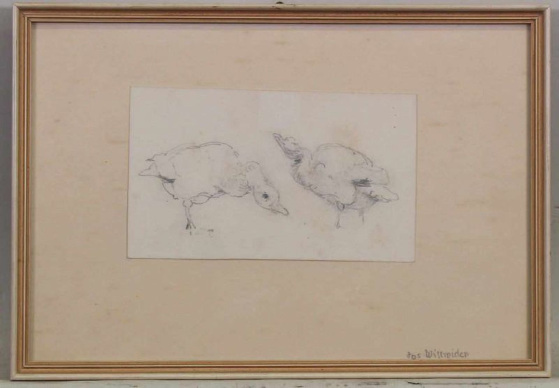 Willroider, Josef (1838 Villach - 1915 München), 2 Bleistiftzeichnungen, "Haus am See", "Zwei - Bild 4 aus 5