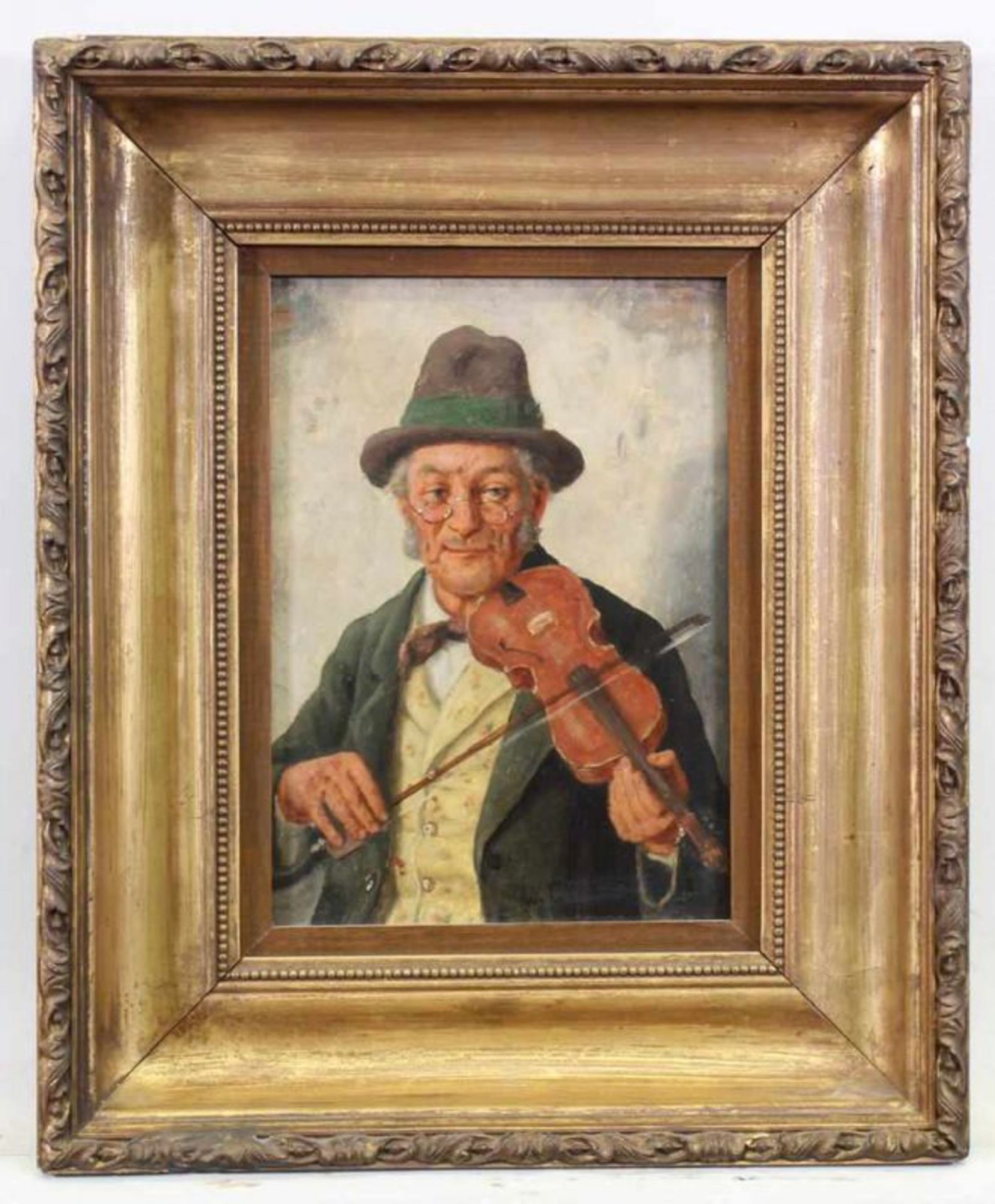 Giessel, Wilhelm Friedrich (1869 Wien - 1938, Genremaler), 2 Gemälde, "Eine Erfrischung", "Mann - Image 2 of 8