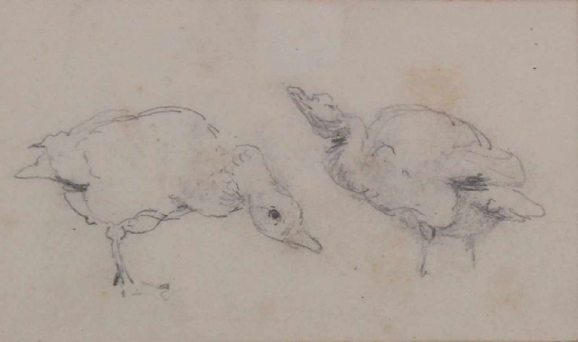 Willroider, Josef (1838 Villach - 1915 München), 2 Bleistiftzeichnungen, "Haus am See", "Zwei - Bild 5 aus 5