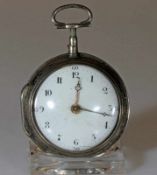 Herrentaschenuhr, England, London 1798, Silber, Schlüsselaufzug, mit Kette/Schnecke, Werk bezeichnet