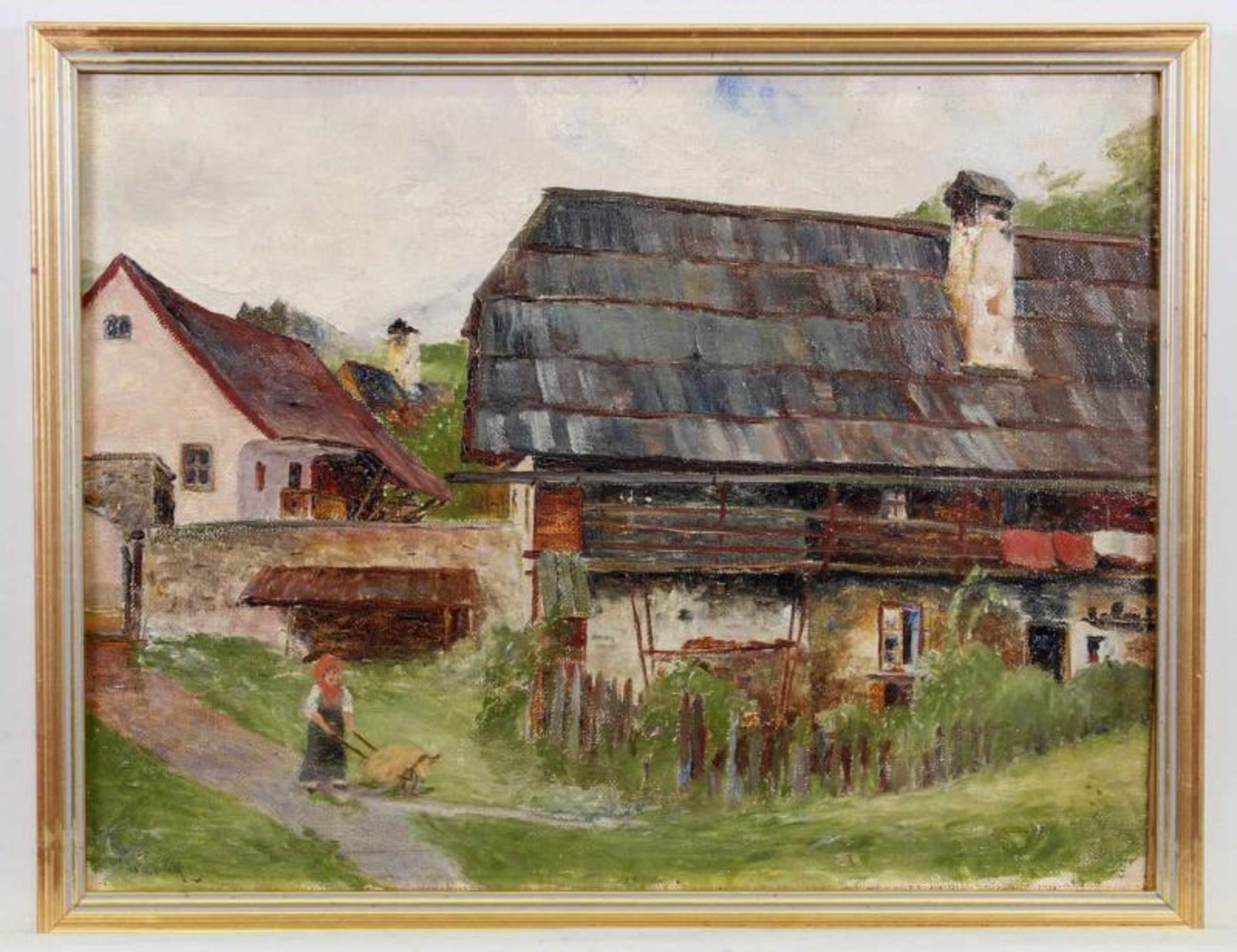 Österreichischer Maler (um 1900), 2 Gemälde, "Ansichten von Oberwölz, Steiermark", Öl auf - Image 4 of 6