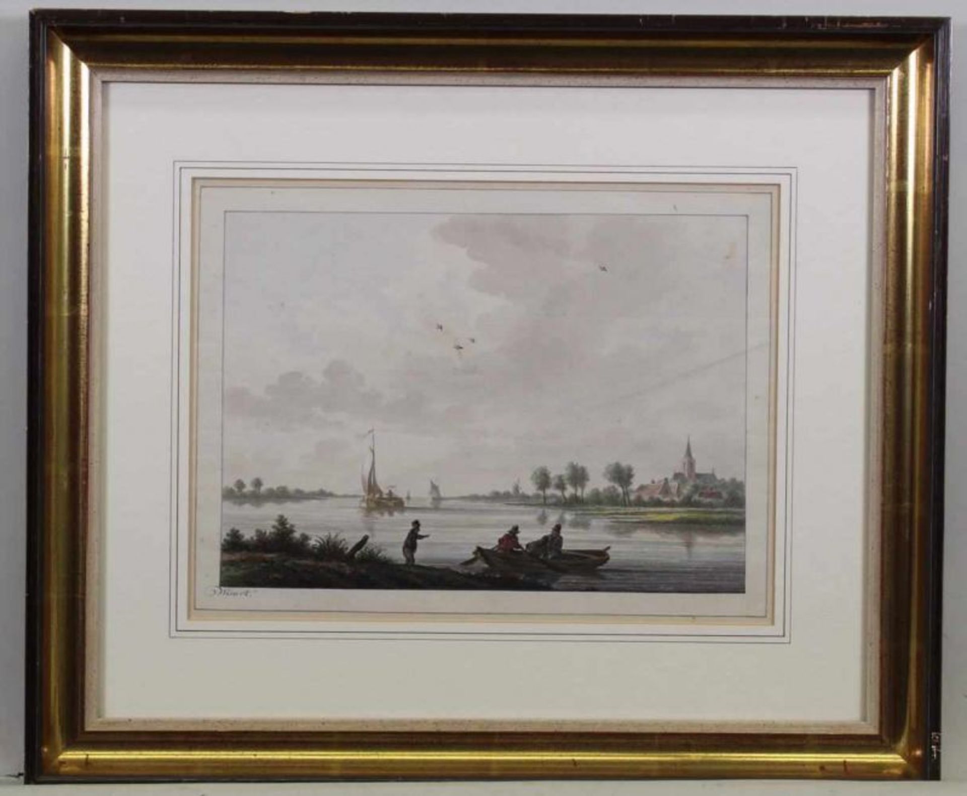 Wicart, Nicolas (1748 Utrecht - 1815, Porzellan- und Aquarellmaler), Aquarell, "Holländische - Image 2 of 3
