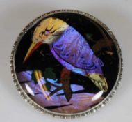 Brosche/Anhänger, Silber 925, England, Birmingham, 1923, Meistermarke T.L.M, "Eisvogel",