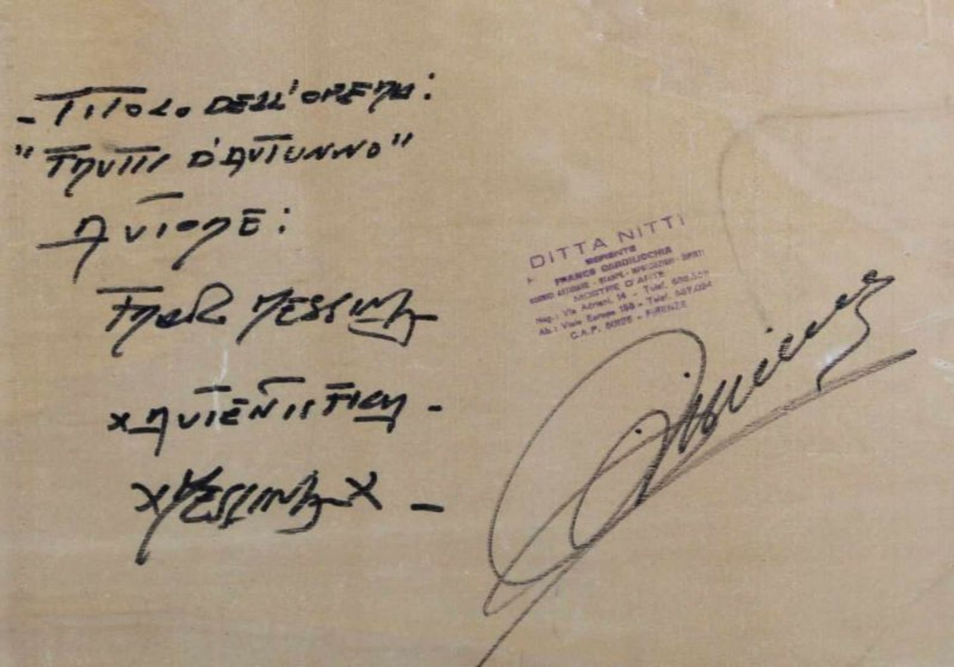Messina, Giovanni (2. Hälfte 20. Jh.), "Stillleben mit Esskastanien", Öl auf Holz, signiert unten - Image 5 of 5
