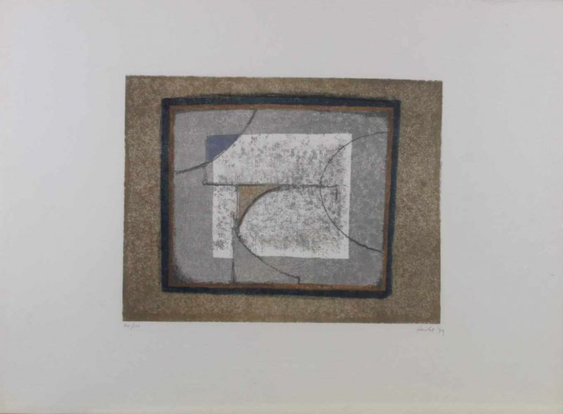 Harte, James (geb. 1932, irischer Maler), Farblithografie, "Abstract composition", signiert, 1979, - Bild 2 aus 3