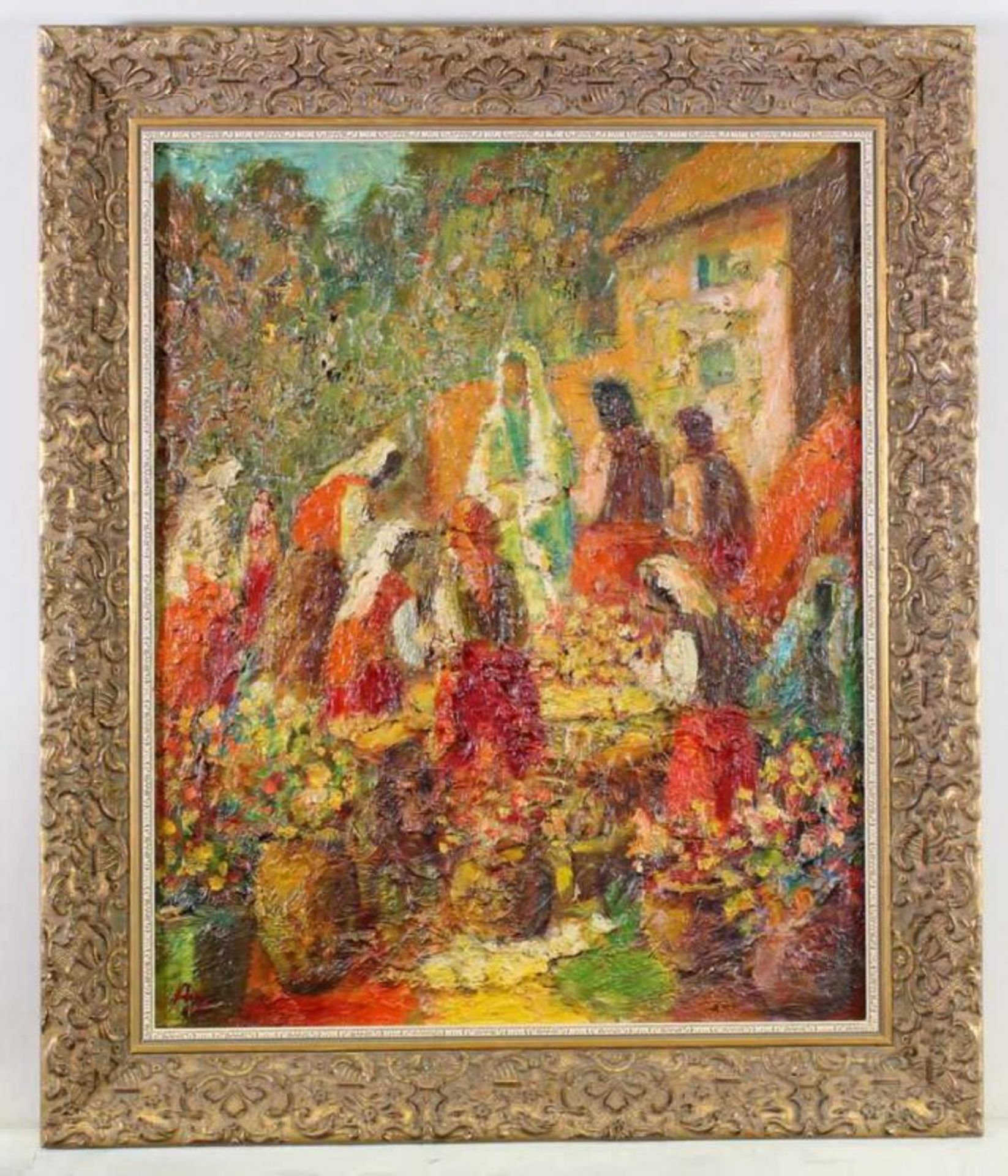 Tikhomirov, Alexander (1916 Baku - 1995 Moskau, russischer Maler), "Weinlese in Baku", Öl auf - Image 2 of 3