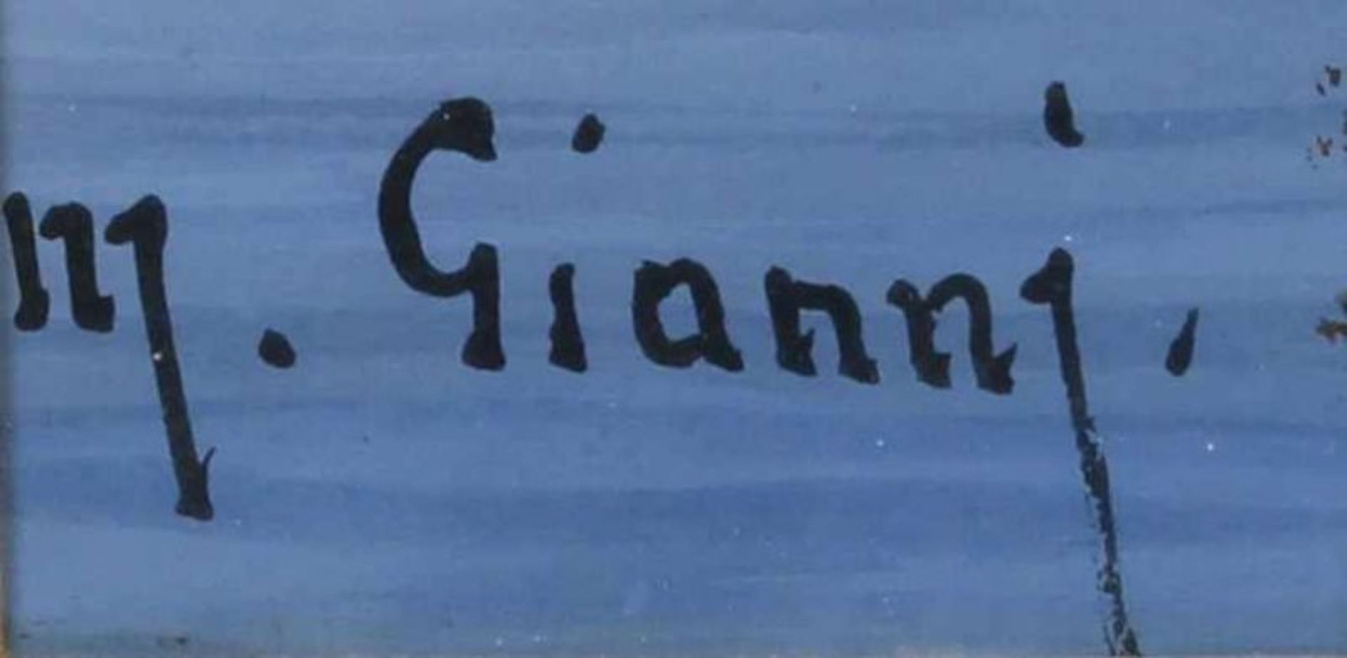 Gianni, M. (19./20. Jh.), 2 Gouachen, "Ansicht von Neapel", "Italienische Küstenlandschaft", jeweils - Image 3 of 6