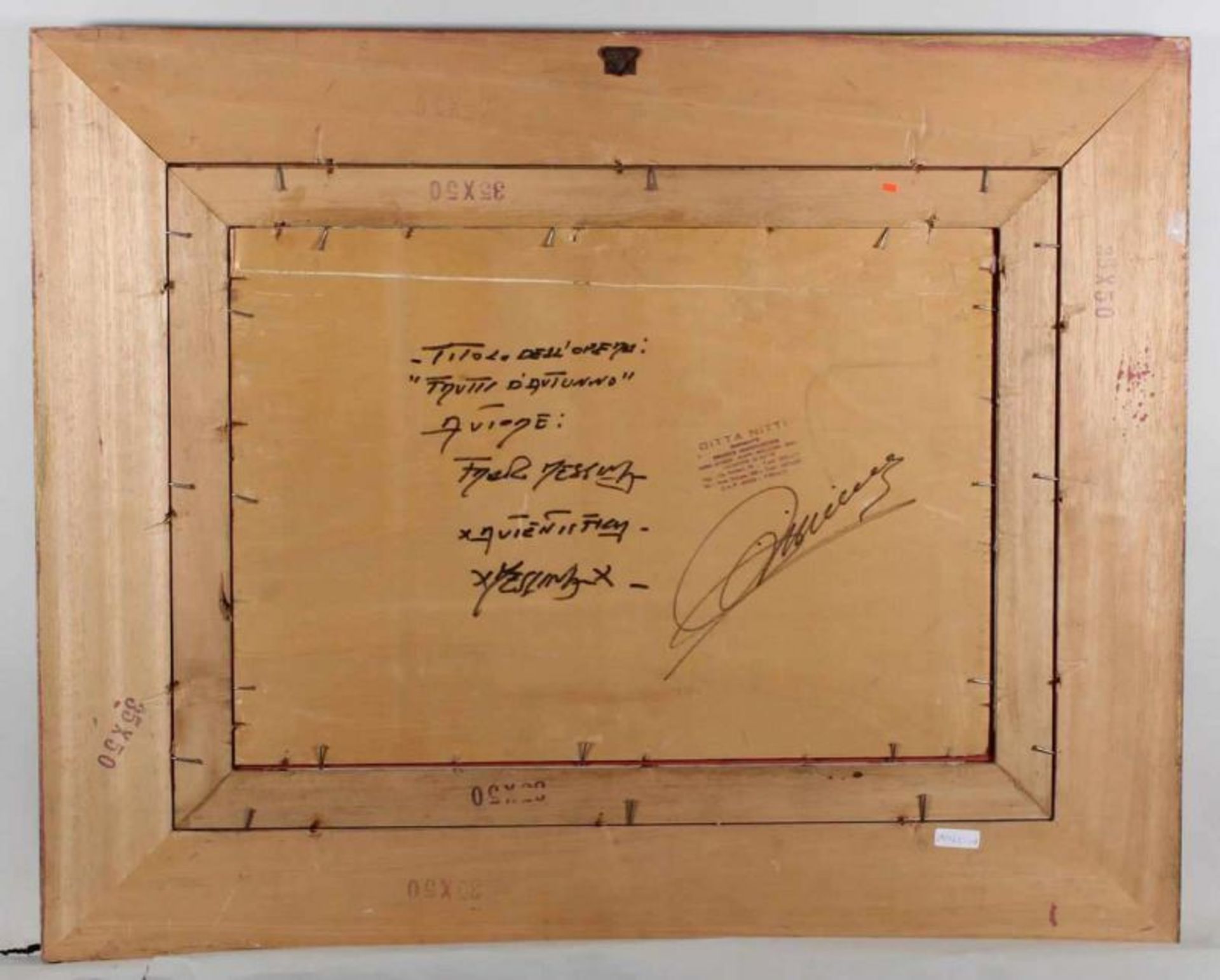 Messina, Giovanni (2. Hälfte 20. Jh.), "Stillleben mit Esskastanien", Öl auf Holz, signiert unten - Image 4 of 5