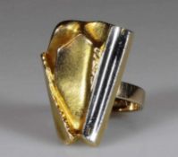 Ring, Lapponia, Modell "Soujolo", Design Björn Weckström, von 1988, GG 585/Platin, 10 g, RM 17 25.00