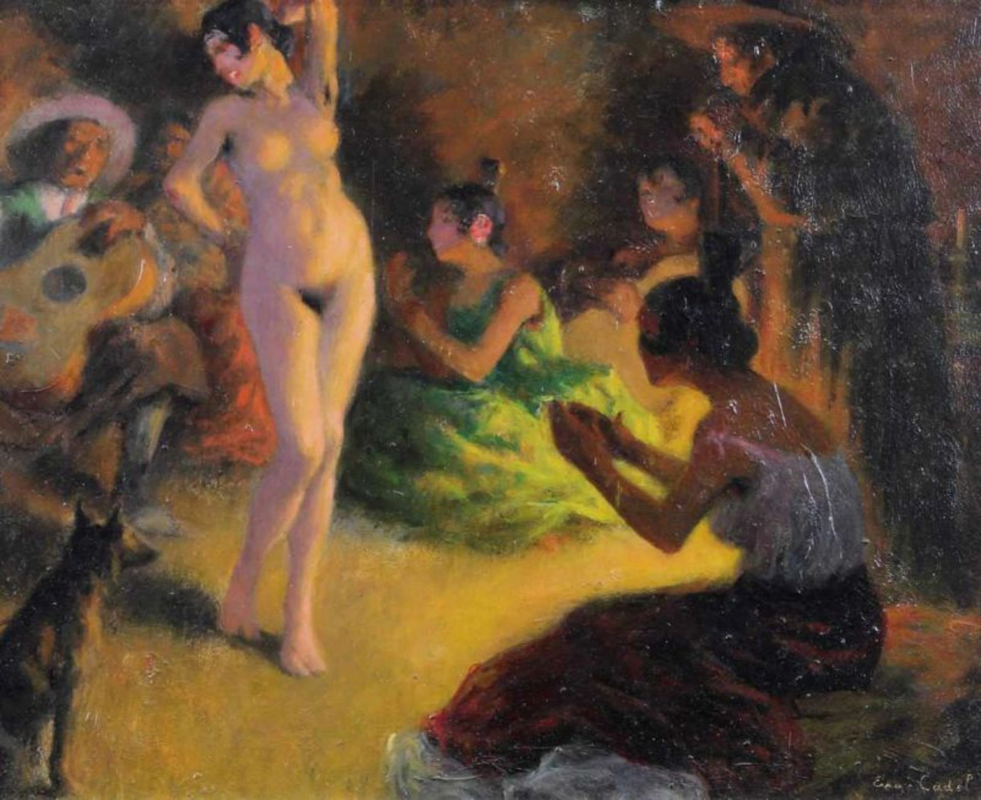 Cadel, Eugène (1862 Paris - 1942, Schüler L. O. Mersons, Bonnats und Puvis de Chavannes' an der