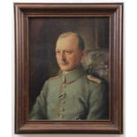 Holst, Johannes (1880 - 1965, Hamburger Maler) Portrait eines deutschen Offiziers, unten links