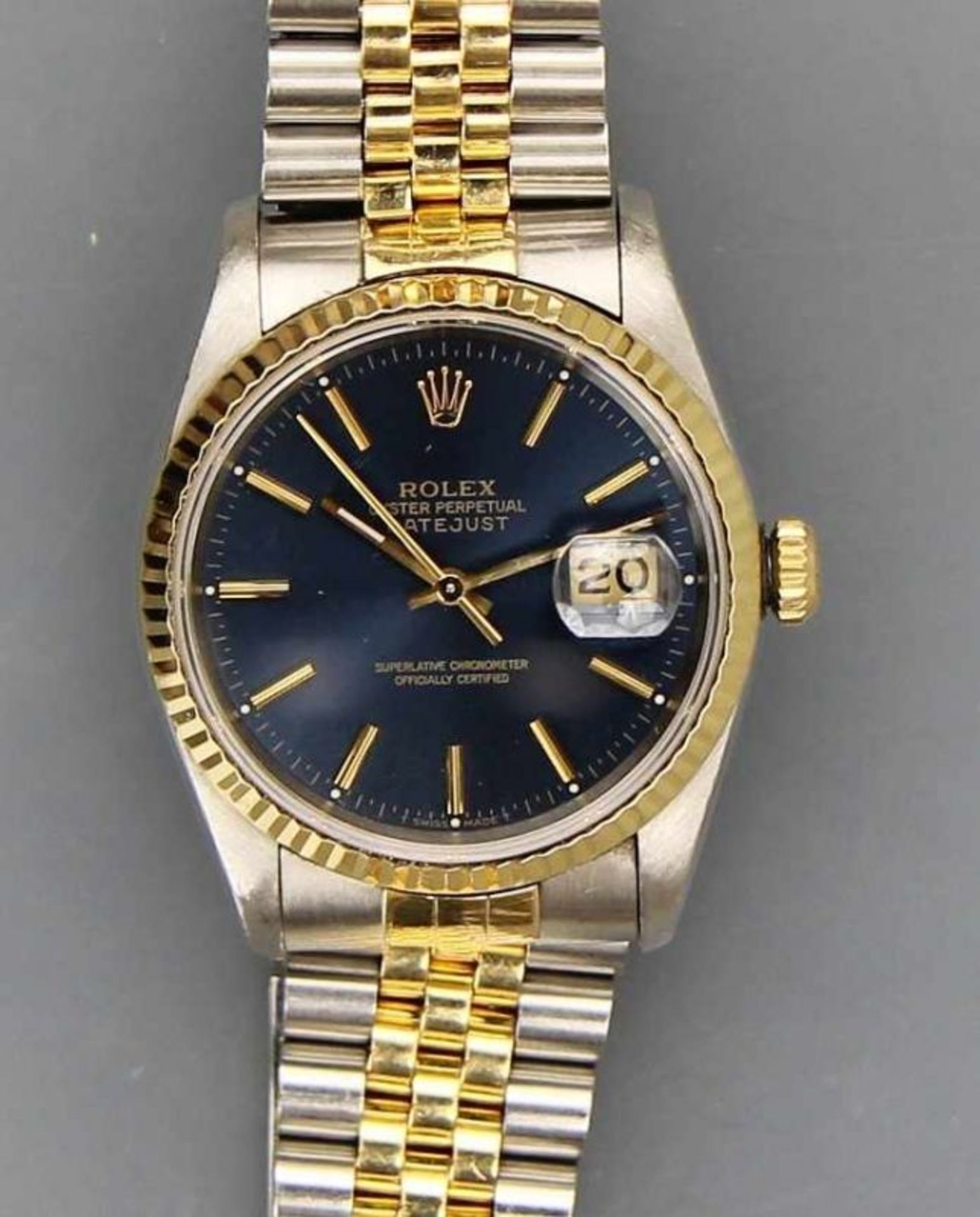 HAU "Rolex Oyster Perpetual Datejust Superlative Chronometer" Gehäuse und Band Stahl und Gelbgold - Image 2 of 3