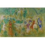 Chagall, Marc (Witebsk 1887 - 1985 Saint-Paul-de-Vence) Farblithographie "Festin nuptial dans la