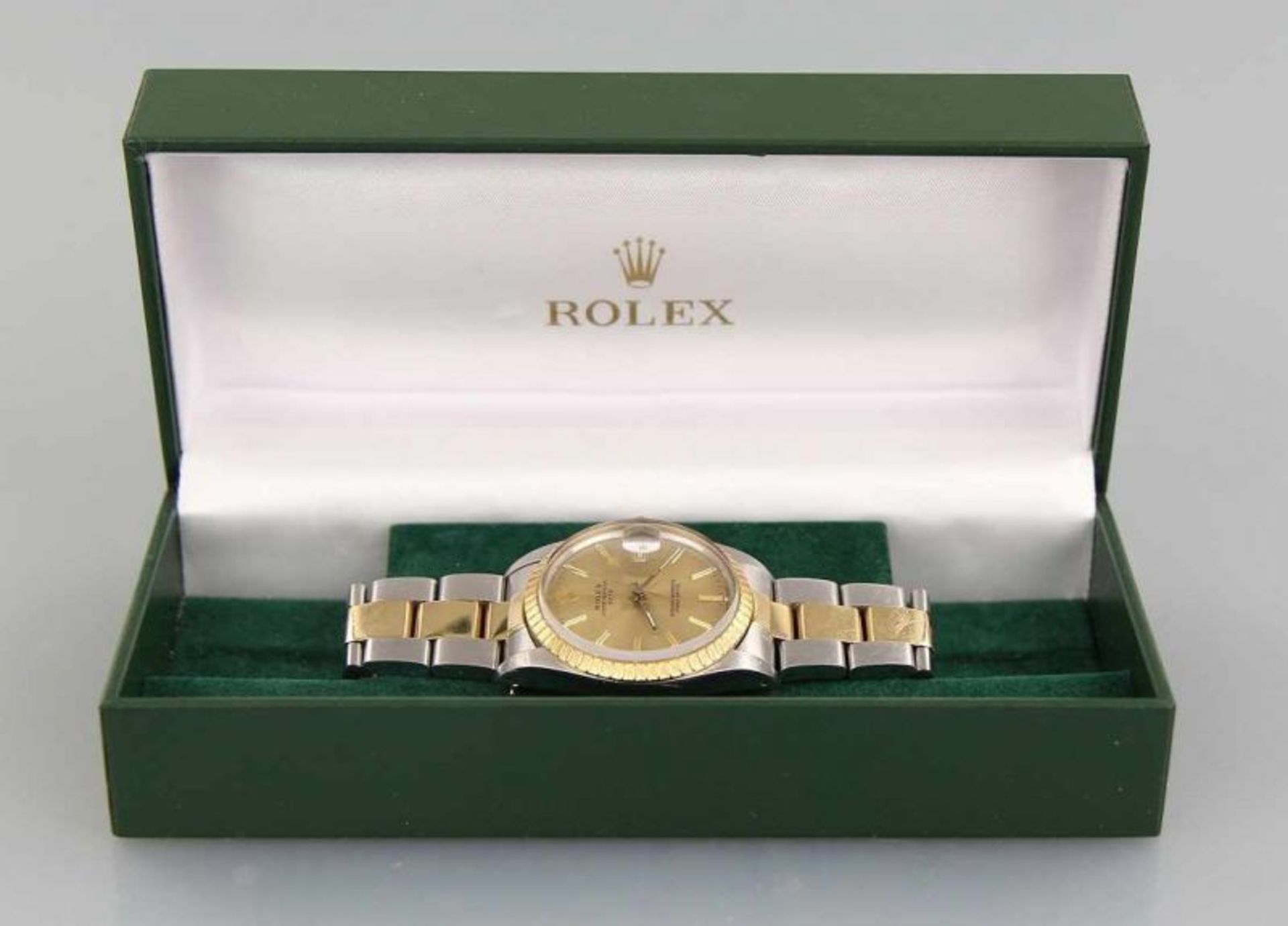 HAU "Rolex Oyster Perpetual Date" Gehäuse und Band Stahl und Gelbgold 18kt., Automatikwerk,
