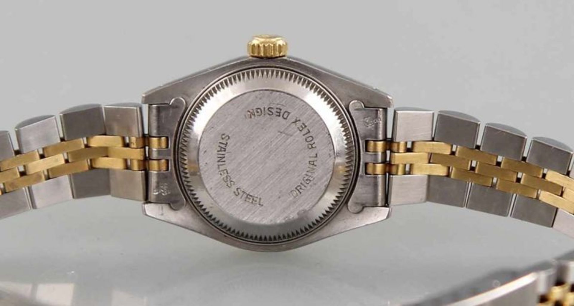 DAU "Rolex Oyster Perpetual Datejust Automatik" Gehäuse und Band Stahl und Gelbgold 18kt., - Image 2 of 2