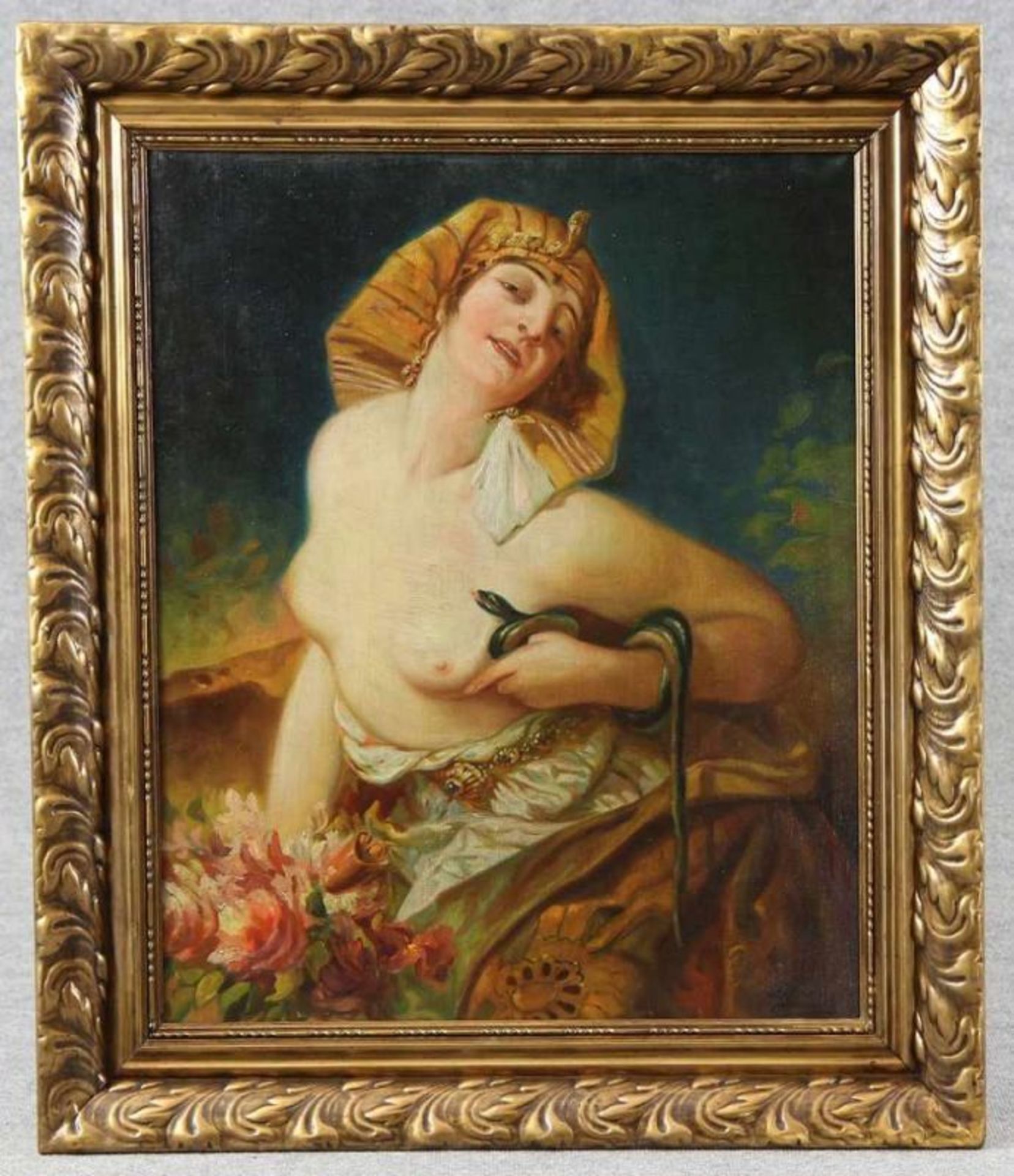 Deutscher Maler des 19./20. Jhd. Gemälde "Tod der Kleopatra", Öl auf Leinwand, unten rechts (wohl