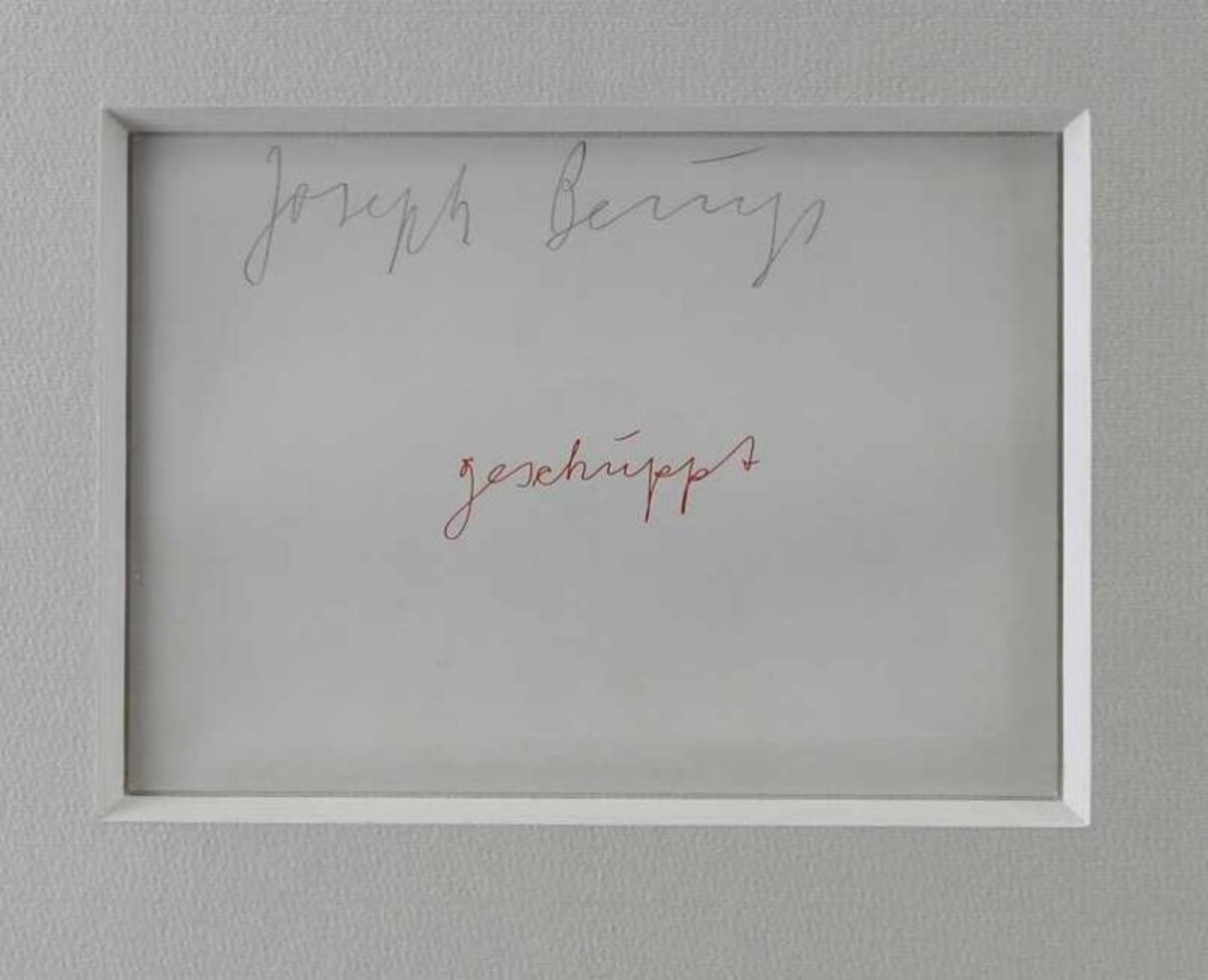 Beuys, Joseph (Krefeld 1921 - 1986 Düsseldorf) Serigrafie "geschuppt", 10,5 x 14,5 cm, oben in