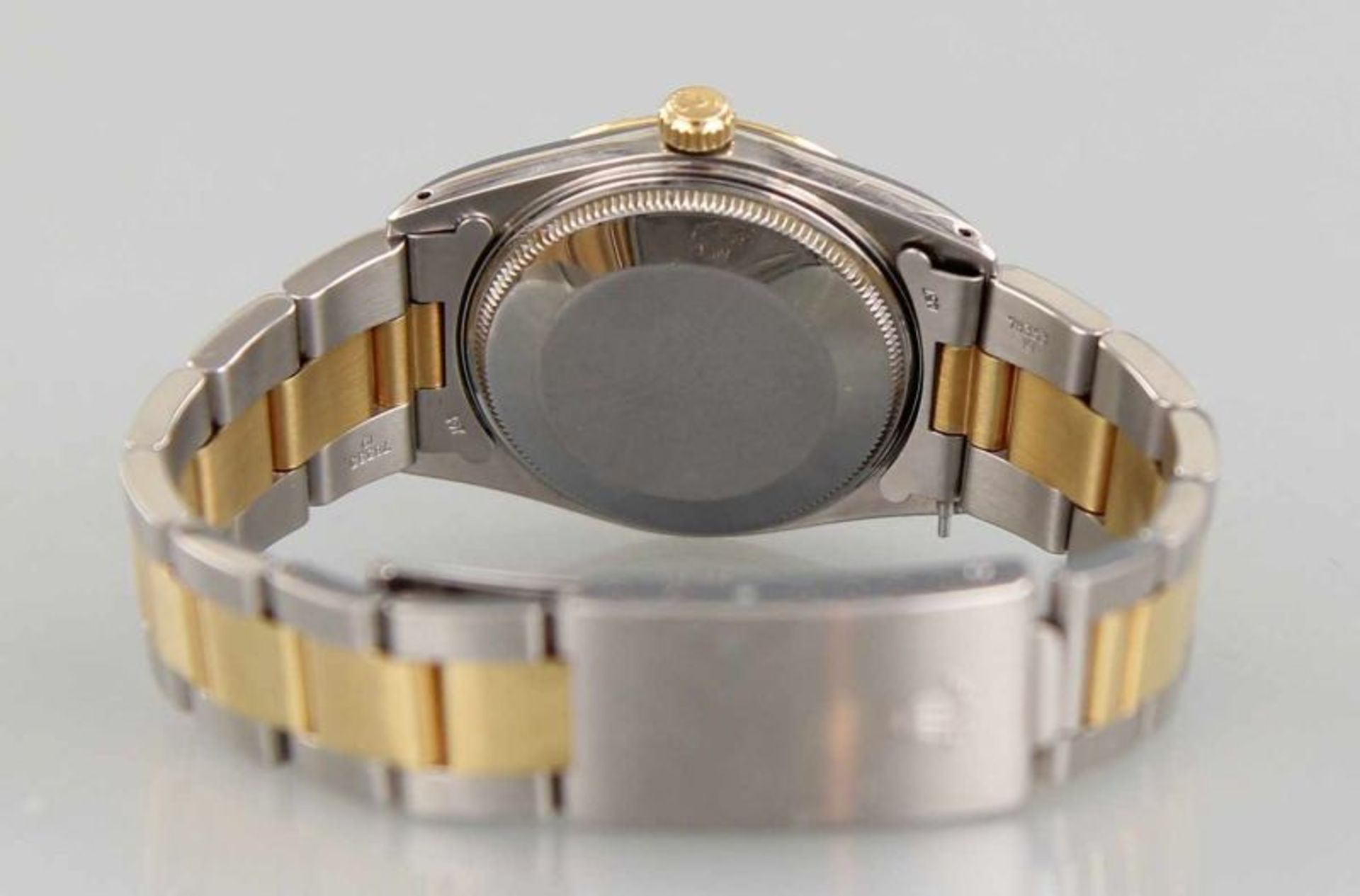 HAU "Rolex Oyster Perpetual Date" Gehäuse und Band Stahl und Gelbgold 18kt., Automatikwerk, - Image 4 of 4