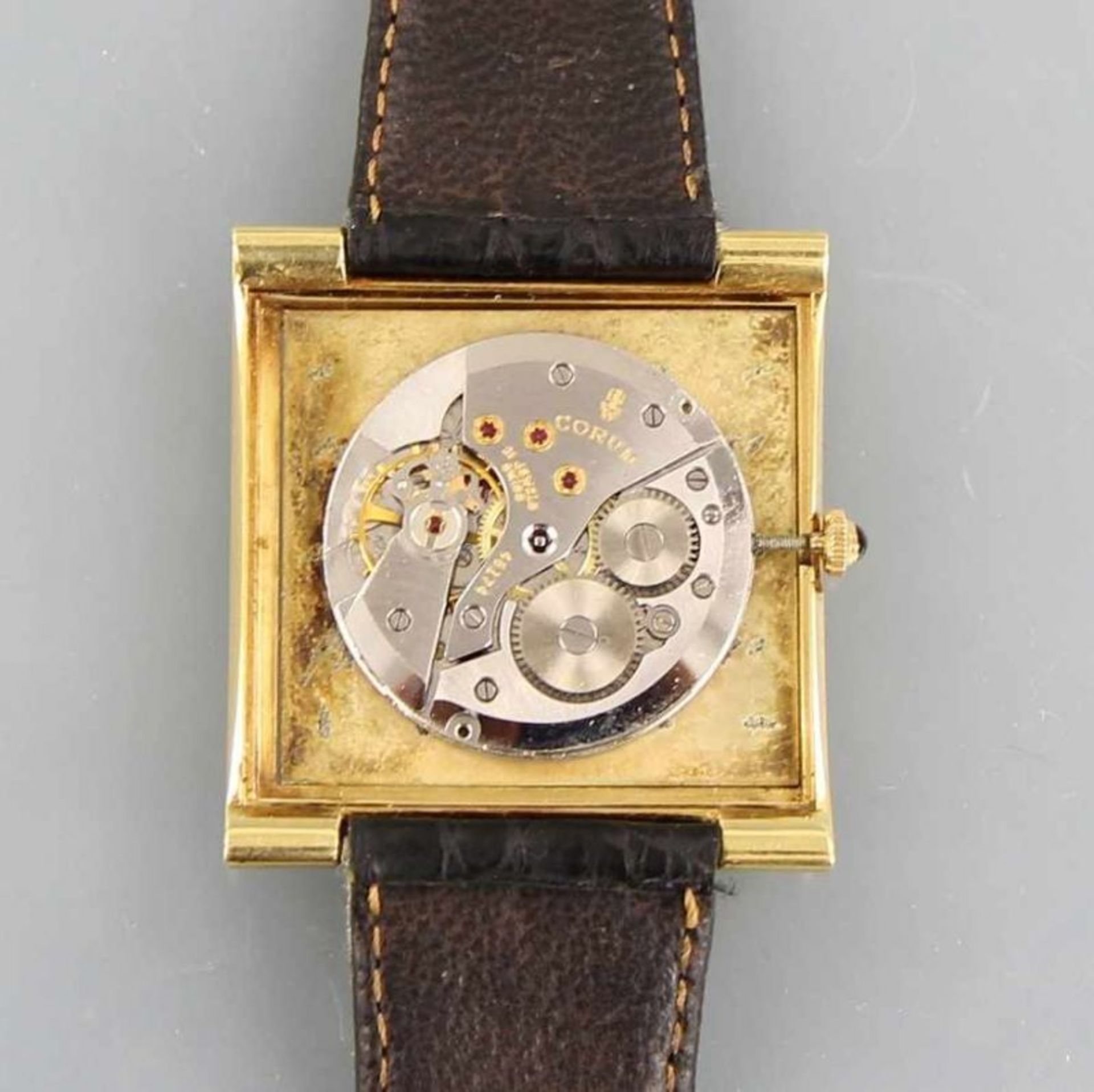 HAU "Corum Buckingham" Gehäuse Gelbgold 18kt., Handaufzugswerk Kaliber 4200, goldfarbenes - Image 3 of 6