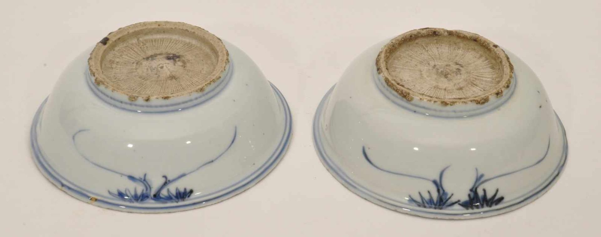 2 Schalen China, 19. Jh., Porzellan, Blaudekor, D. 15,5 cm, H. 5,5 cm - Bild 3 aus 3