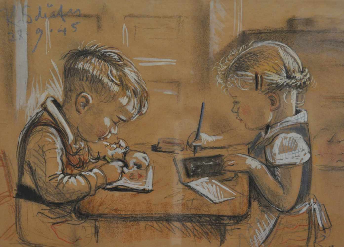 Schäfer, Karl Erich (1905 - 1982), 295. Schäfer, Karl Erich (1905 - 1982), "Kinder beim Lernen",