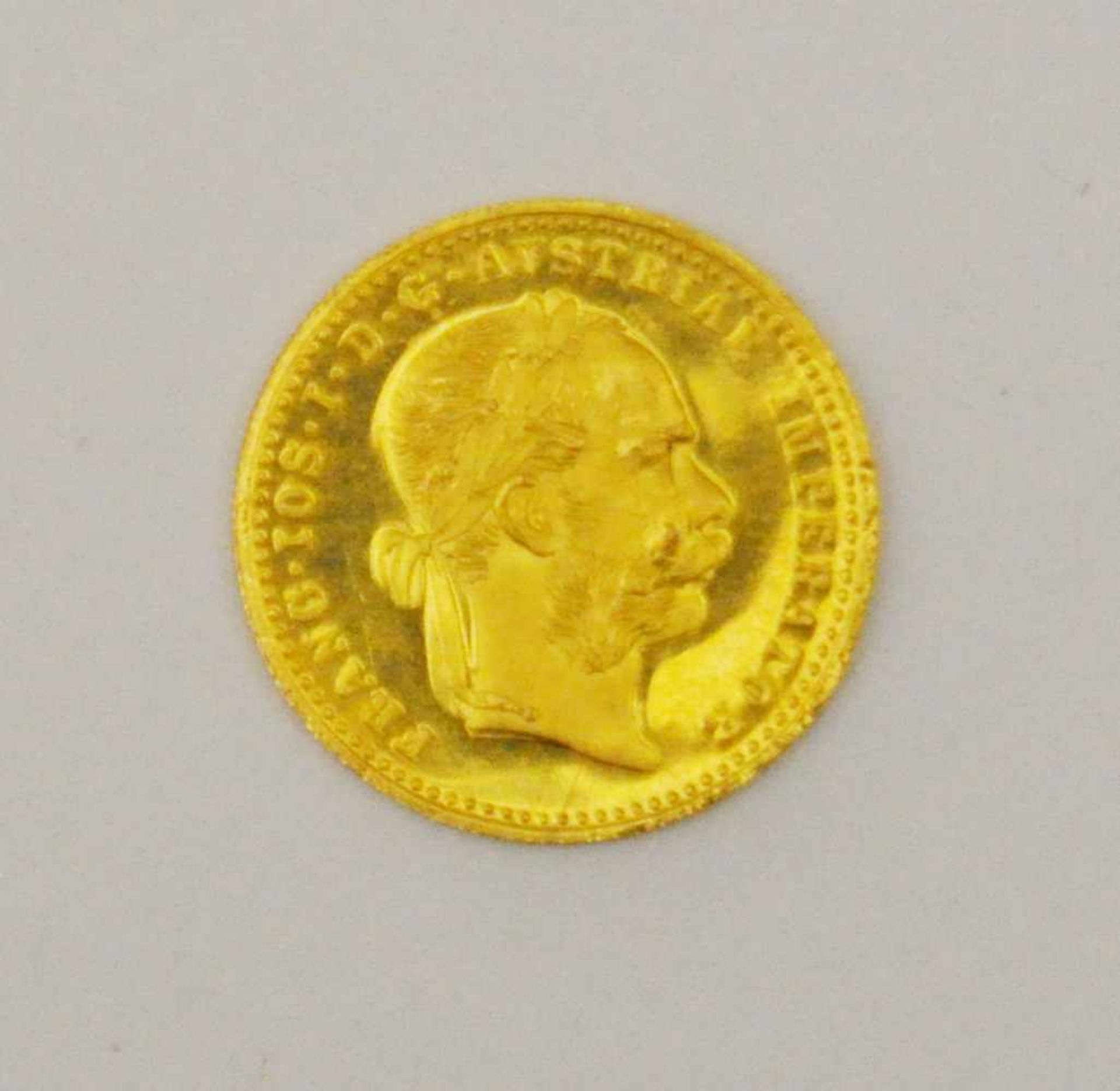 Goldmünze,1 Dukaten, Franz Josef, Gold 900 fein, Gewicht 3,44 g
