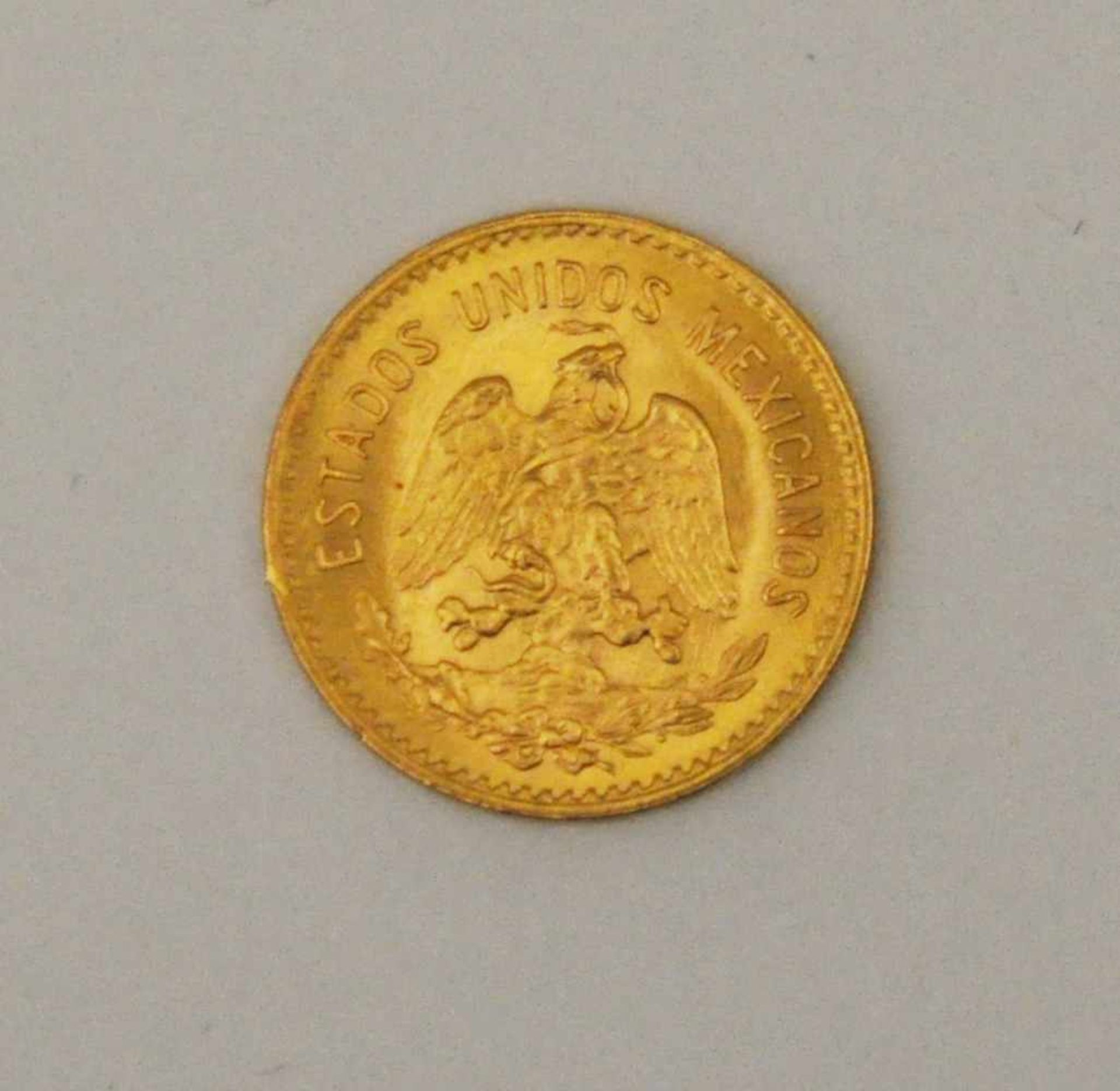 Goldmünze,5 Pesos, 1855, Gold 900, Gewicht 4,17 g - Bild 2 aus 2