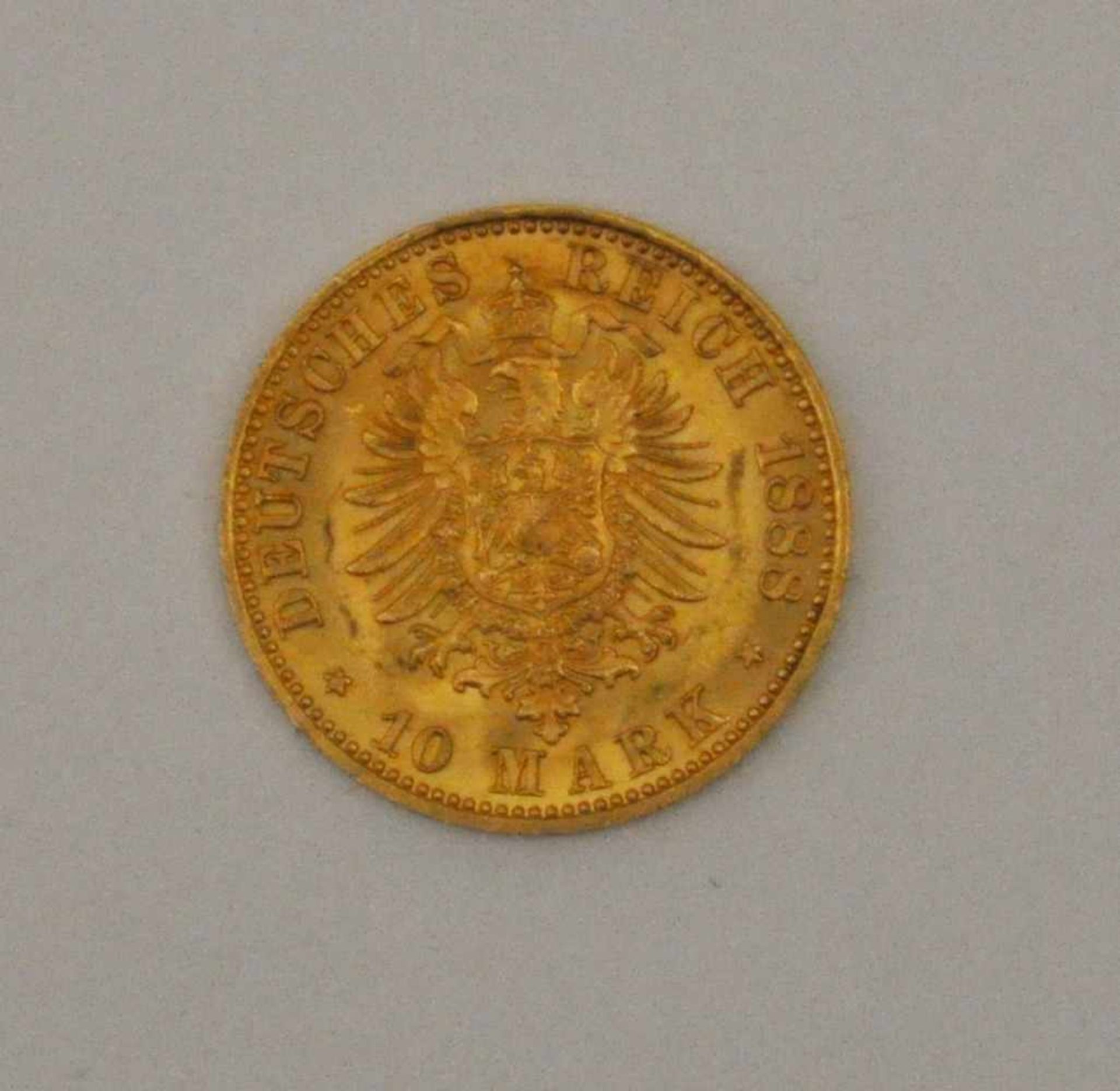 Goldmünze,10 Mark, Friedrich III, 1888 A - Bild 2 aus 2