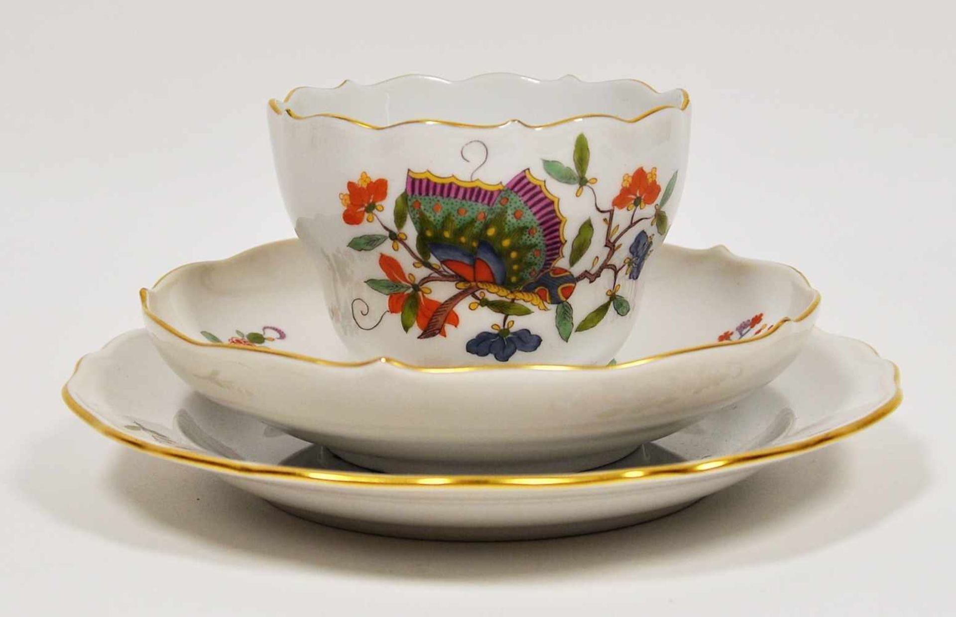 Sammeltasse Gedeck, um 1920,Meissen, blaue Schwertermarke, chinoiserie, best. aus Tasse (1.Wahl),