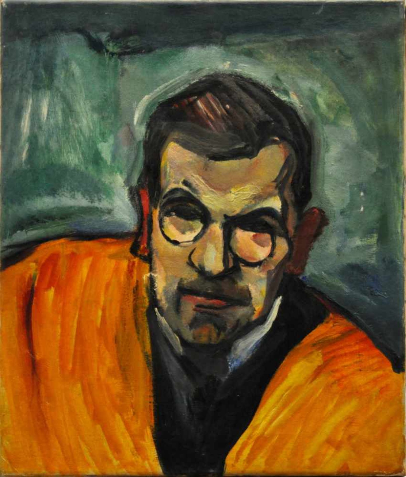 Sieber, Carl, 1922 tätig in Berlin"Selbstportrait", Öl auf Lw, 52 x 43 cm, unsig. aus Nachlass