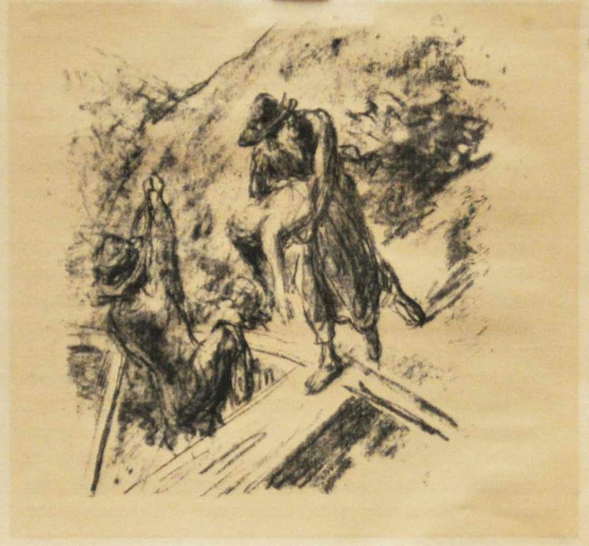 Liebermann, Max (1847 – 1933)"Der Rabbbi von Bachrach", 1922, 2 Blatt aus dem Buch von H. Heine, - Bild 2 aus 2