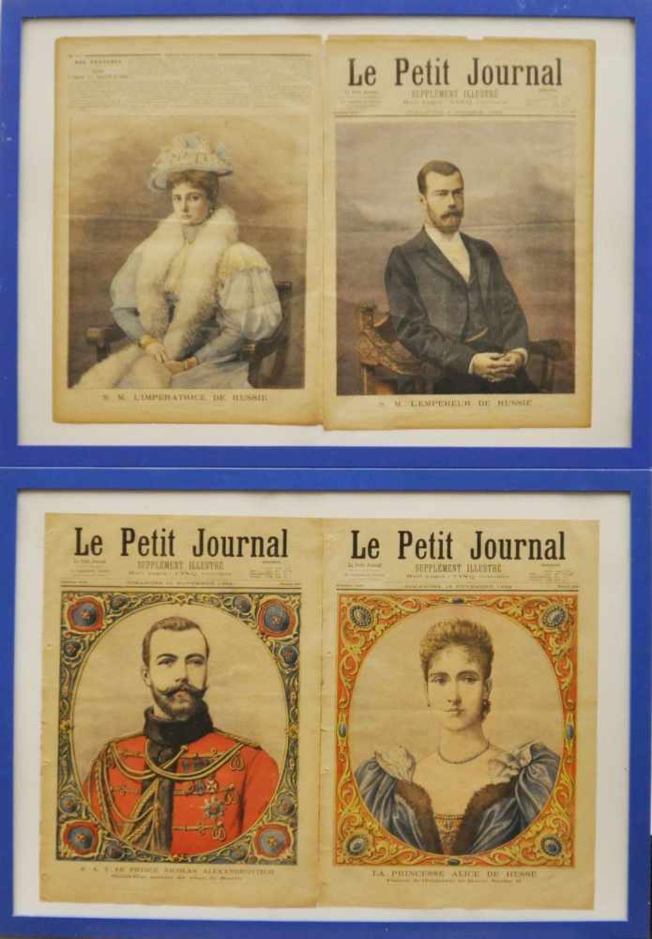 Le Petit Journal, Frankreich 1894/96,Abbildungen von Nicolas Androvitch und Alice von Hessen 1894