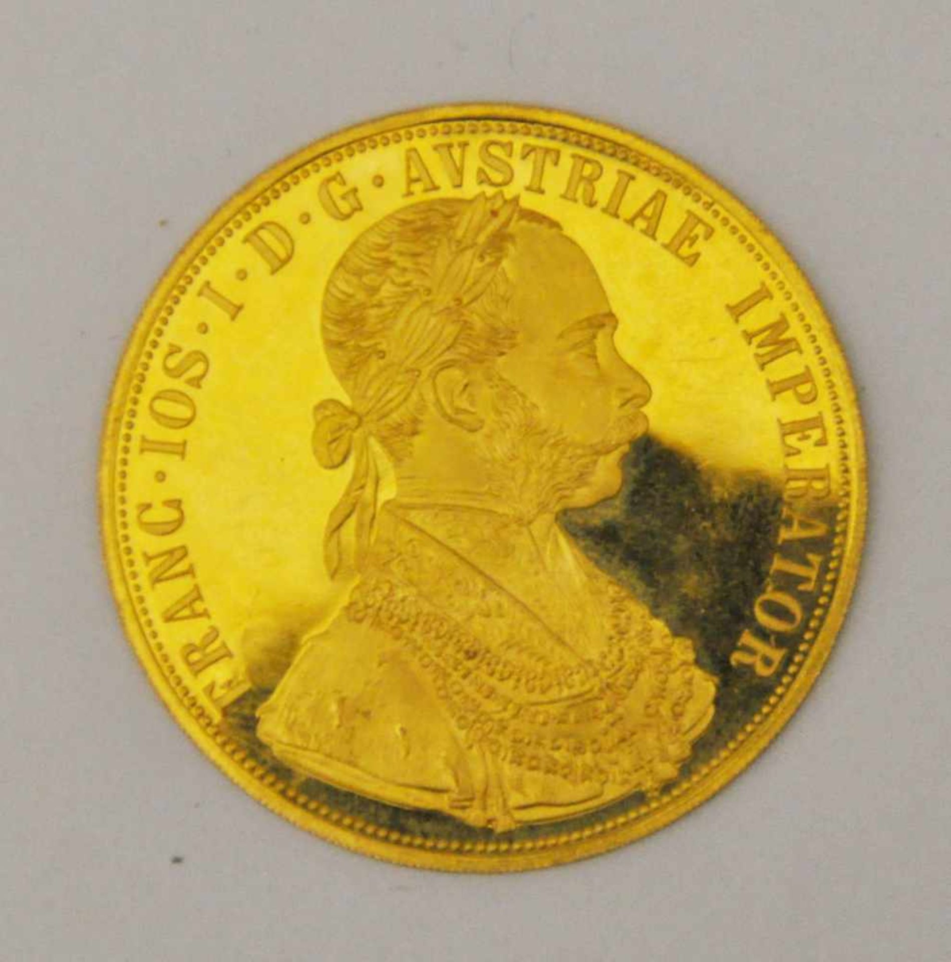 Goldmünze,4 Dukaten, Kaiser Franz Josef, Gewicht 13,8 g