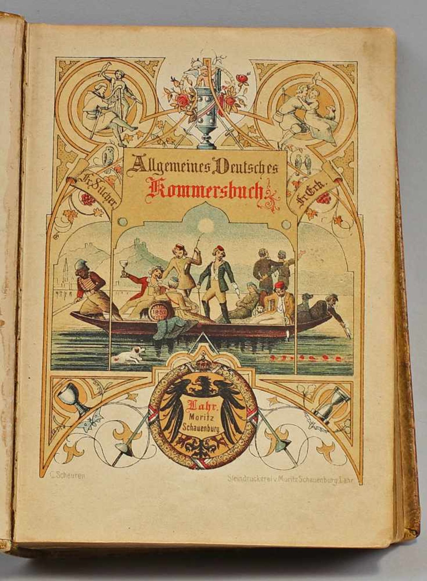 Kommersbuch Turnerschaft Saxo-Hansea Leipzig um 1910Schauenburgs Allgemeines Deutsches - Bild 2 aus 3