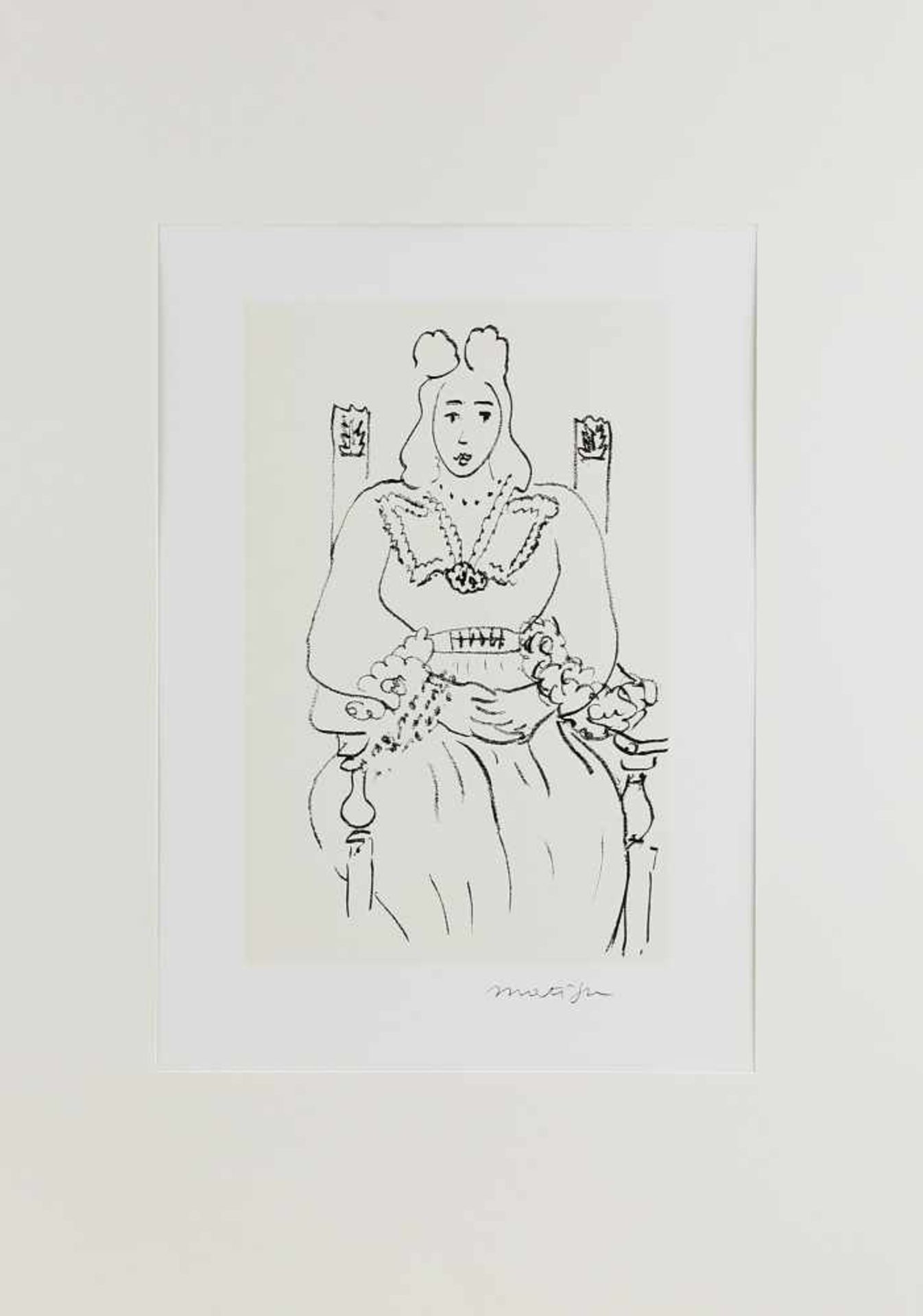 Matisse, Femme assiseverso Galerieetikett: "Künstler: Henri Matisse, Titel: