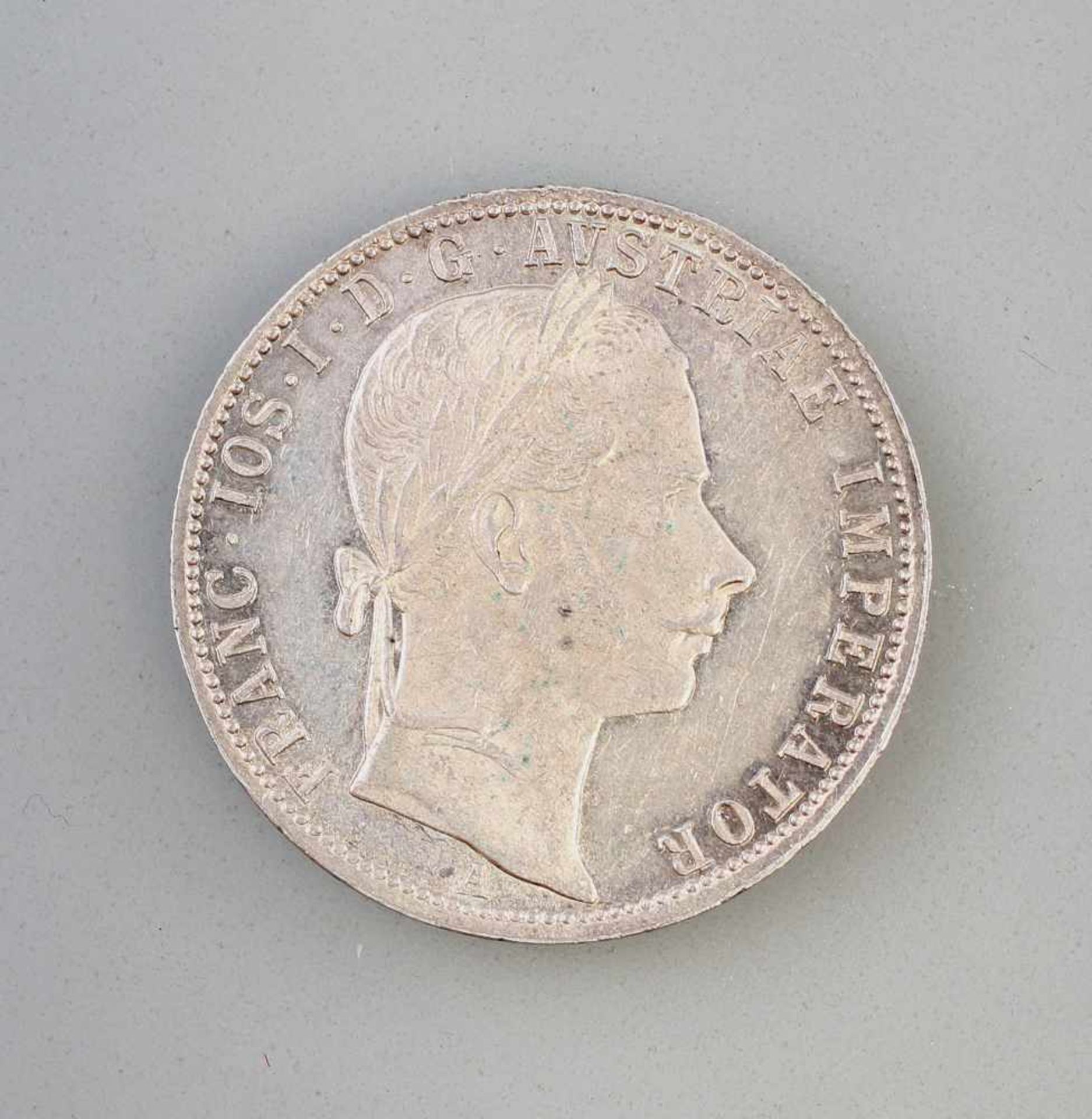 1 Florin 1861 Silber-Münze Franz Joseph I Österreich900er Silber, ca. 12 g, Zustand vz