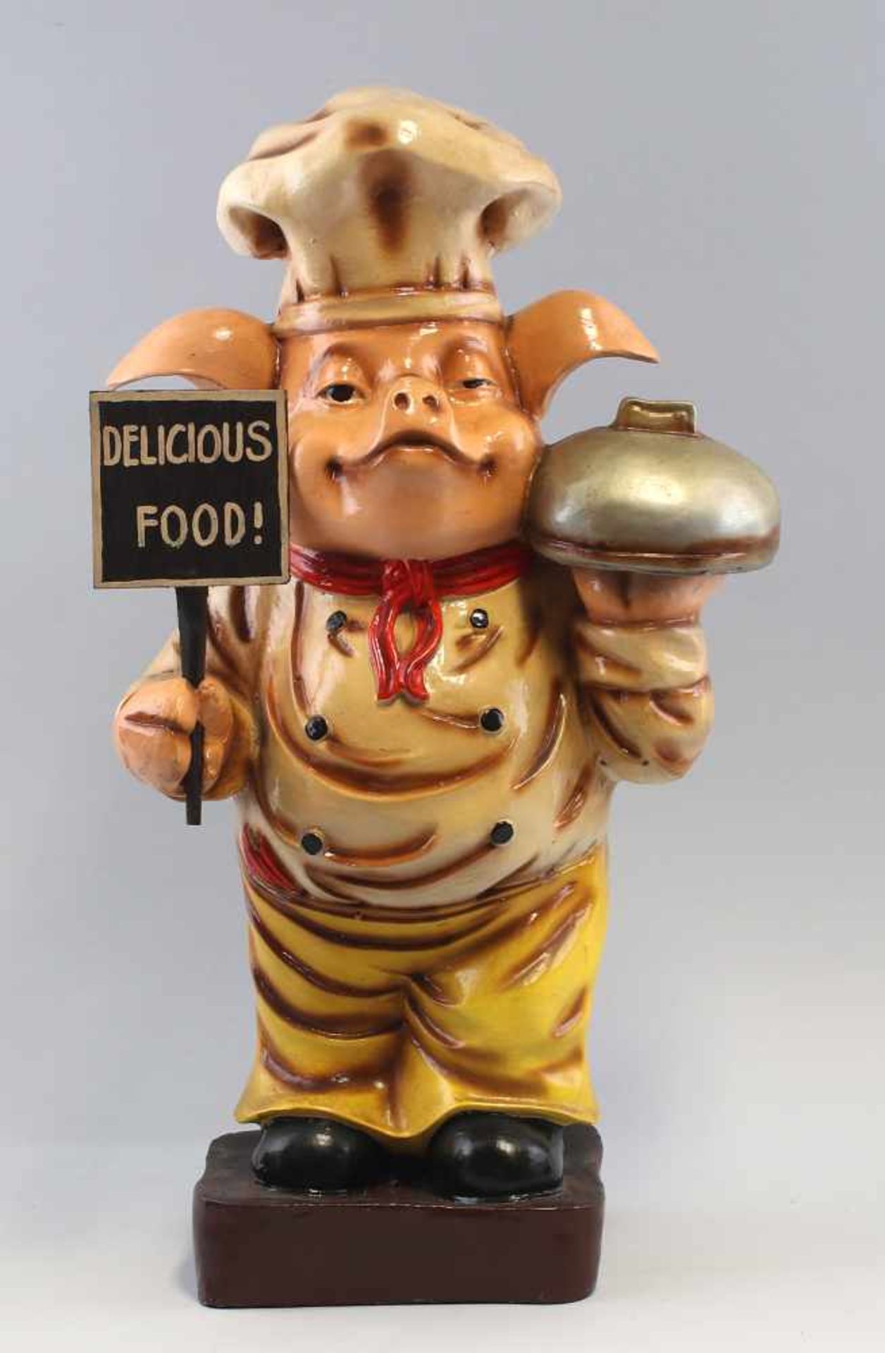 Kundenstopper / Deko-Figur SchweinKunststoff, farbig gefasst, aufrecht stehendes Schwein mit