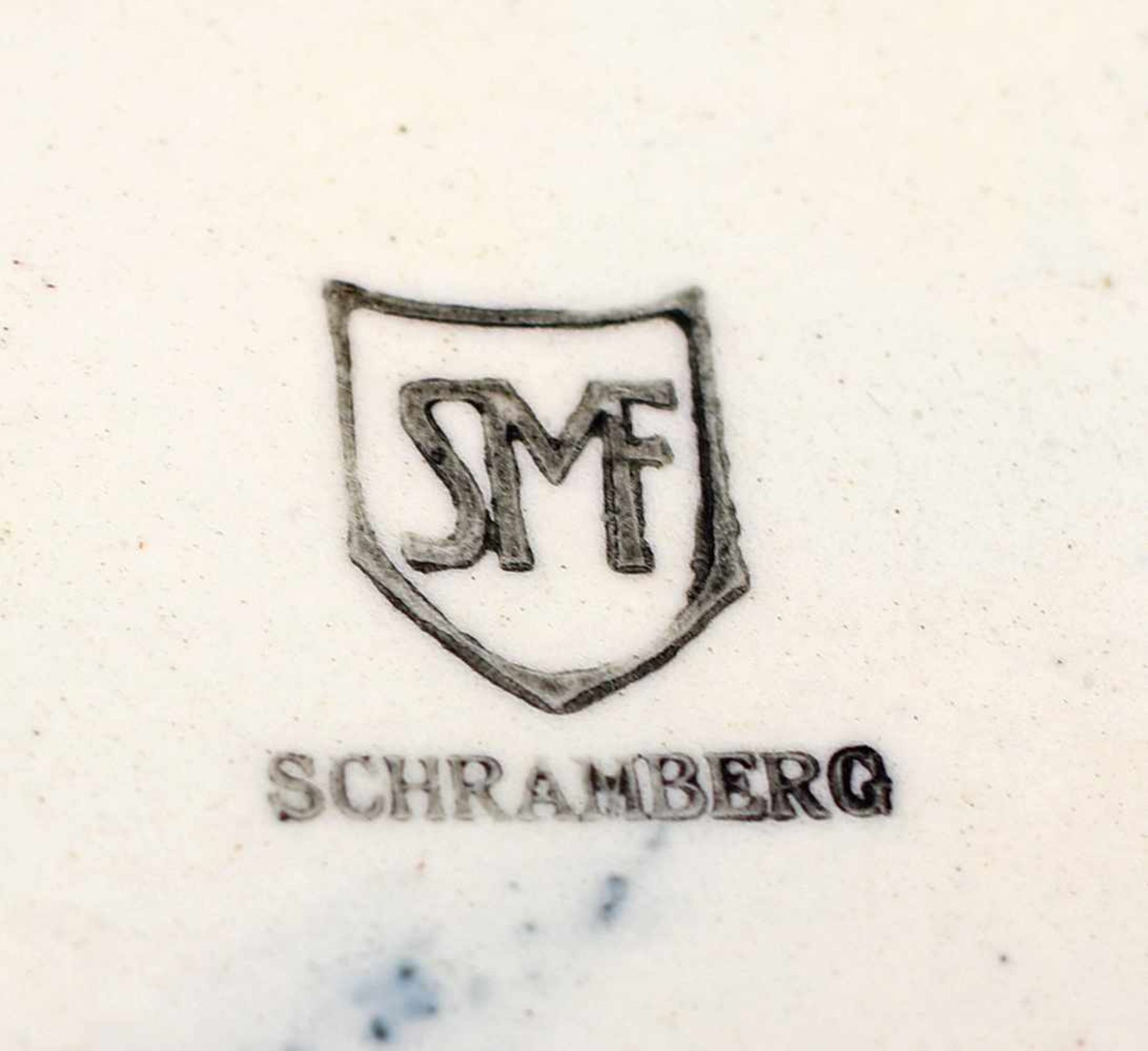 Vase Schrambergum 1930, gemarkt SMF, Schramberger Majolika Fabrik, Mod-Nr. 2608, eiförmiger Korpus - Bild 4 aus 4