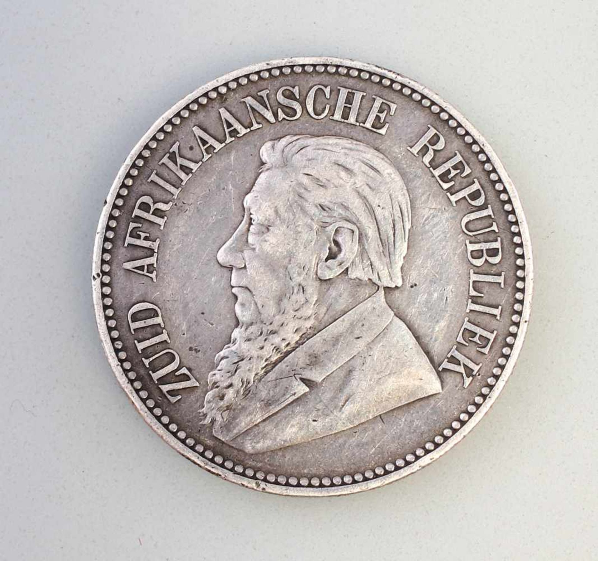Silber-Münze 2 1/2 Shillings 1896 Kruger Süd-Afrika925er Silber, ca. 14 g, Zustand ss