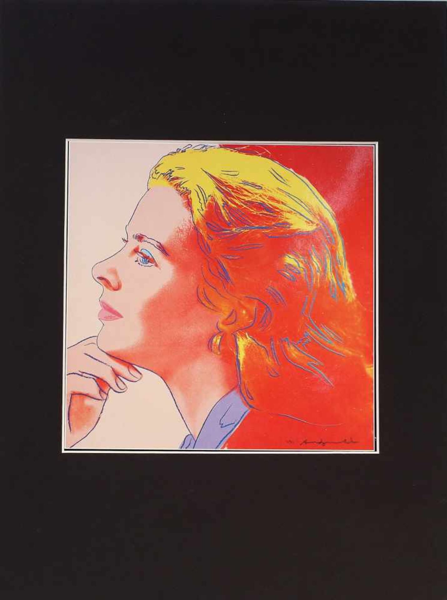 Warhol, Portrait of Ingrid BergmanOffset-Reproduktion nach Siebdruck von Andy Warhol, Einzelblatt