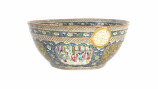 Große Schale aus dem Mas'ud Mirza Zill al-Sultan-Service, Persien, Qajar, 1879 China, Jingdezhen,