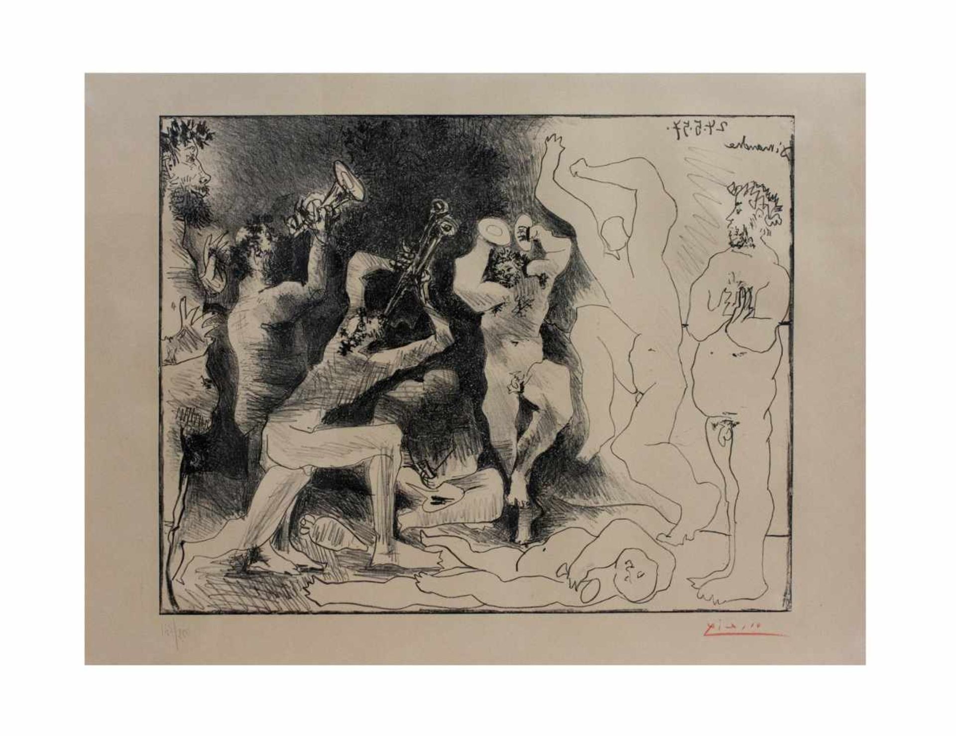 Pablo Picasso (1881 Malaga - 1973 Mougins) (F) La danse des faunes, Lithografie auf Velin d'