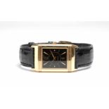 Jaeger-LeCoultre Damenarmbanduhr, Reverso, 1994, Handaufzug, Gehäuse 750 Gelbgold, Durchmesser 23