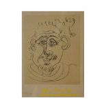 Pablo Picasso (1881 Malaga - 1973 Mougins) (F) Tete d'homme au Bouc, Radierung auf Papier, 1970,