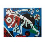 A. R. Penck (1939 Dresden - 2017 Zürich) (F) Besiedlung des Mondes, Öl auf Leinwand, 79,5 cm x 99,